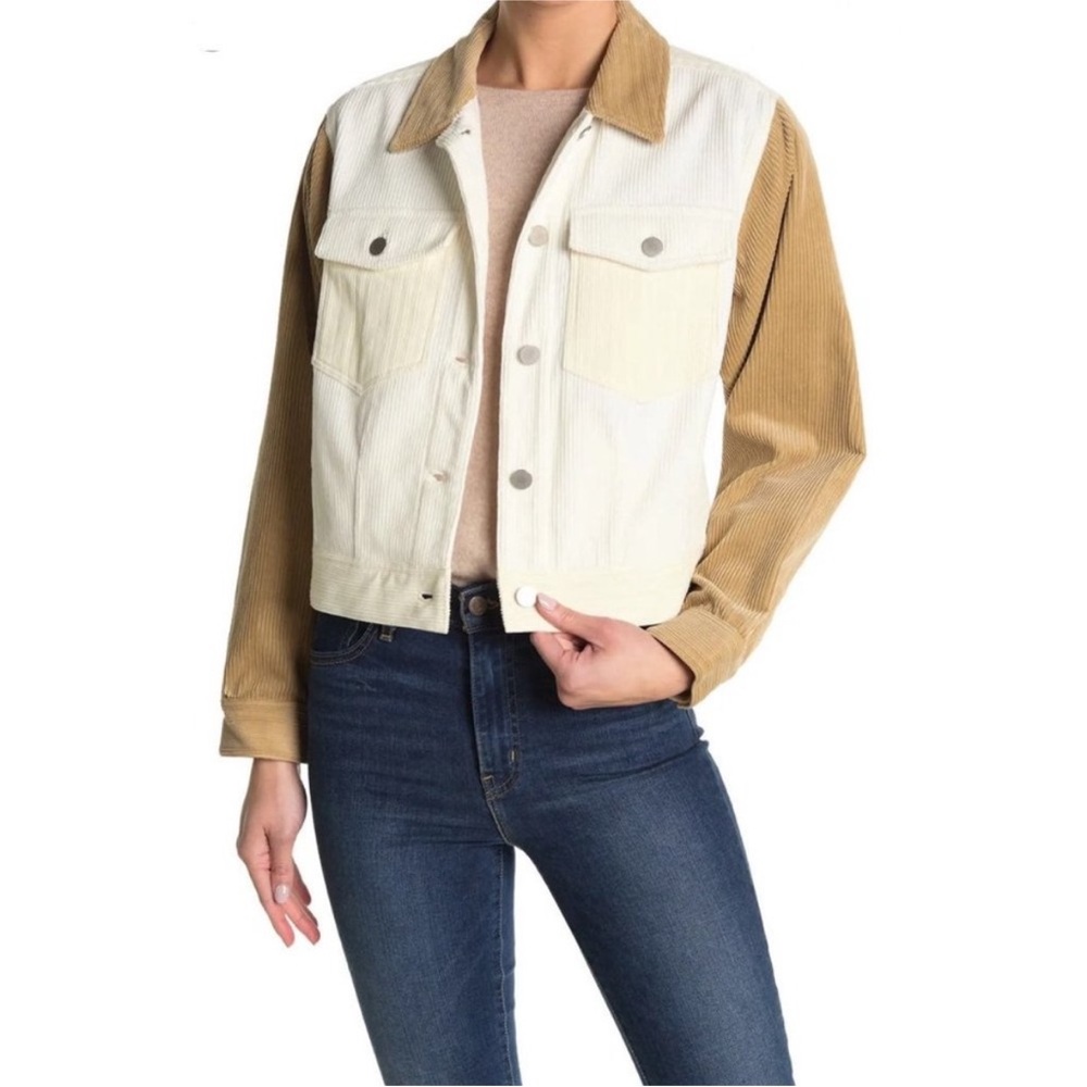 Baldwin Cream and Tan Jean Jacket